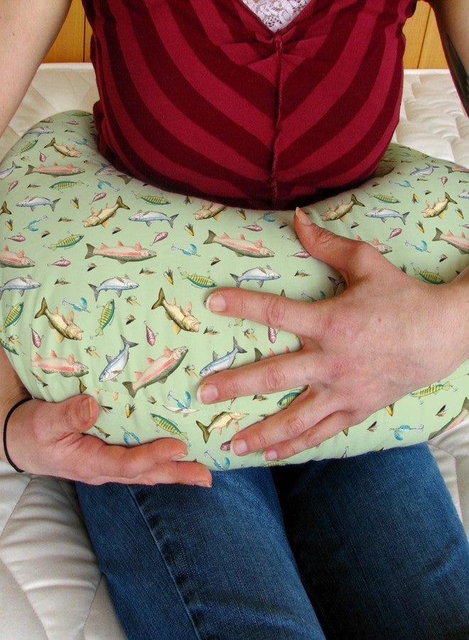 ZoUbqchY Fishing Baby Nursing Pillow Covers for Boy Girl Freshwater Fishes Lures Nursing Slipcovers for Breastfeeding Pillows Soft Stretchy Lake Outdoors Fishing Lovers Gift Removable Cover for Newborn Infant - Image 3